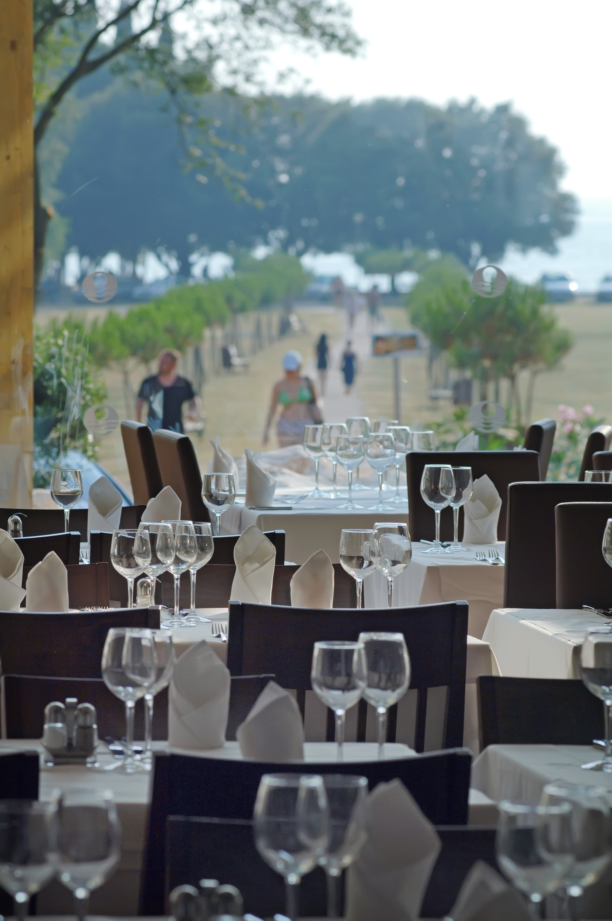a table set for a restaurant