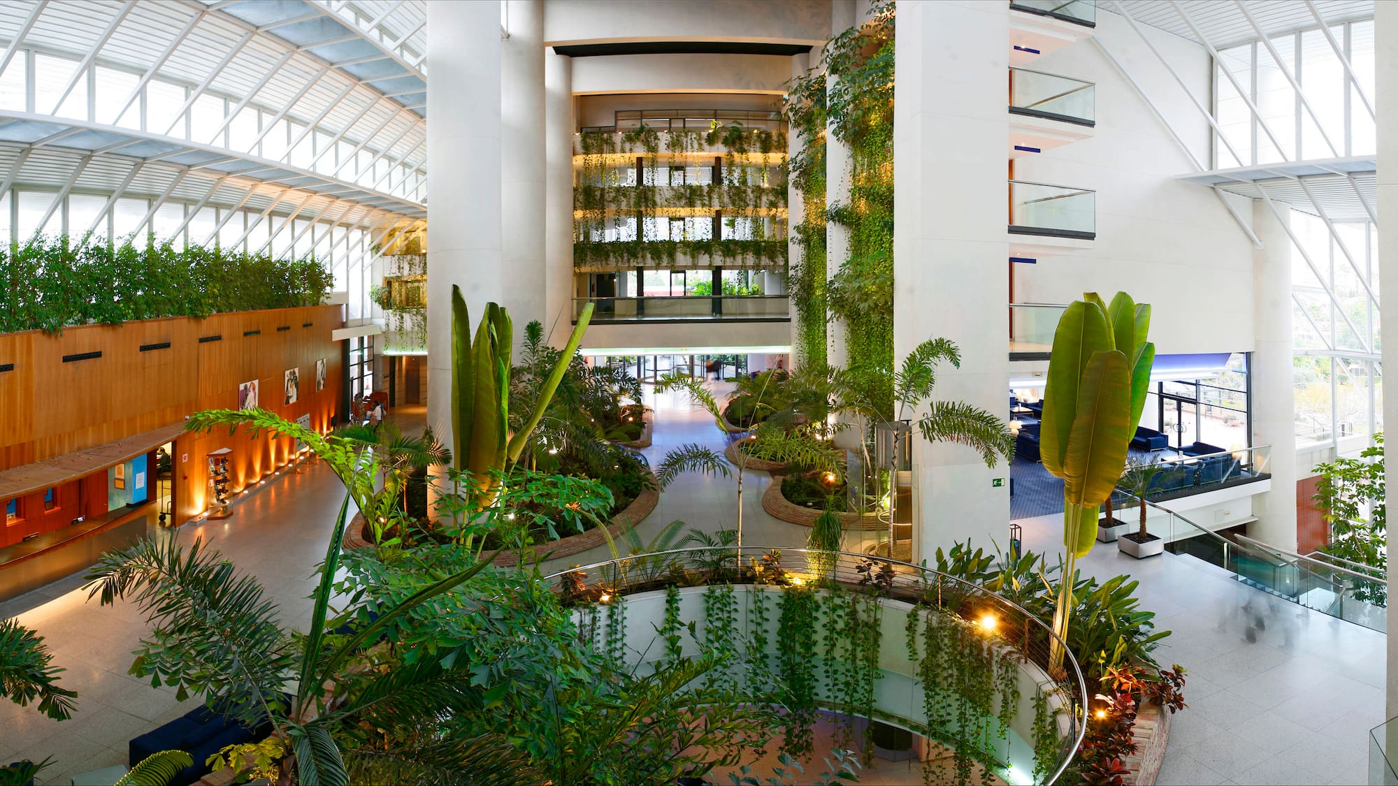 a building with plants in it