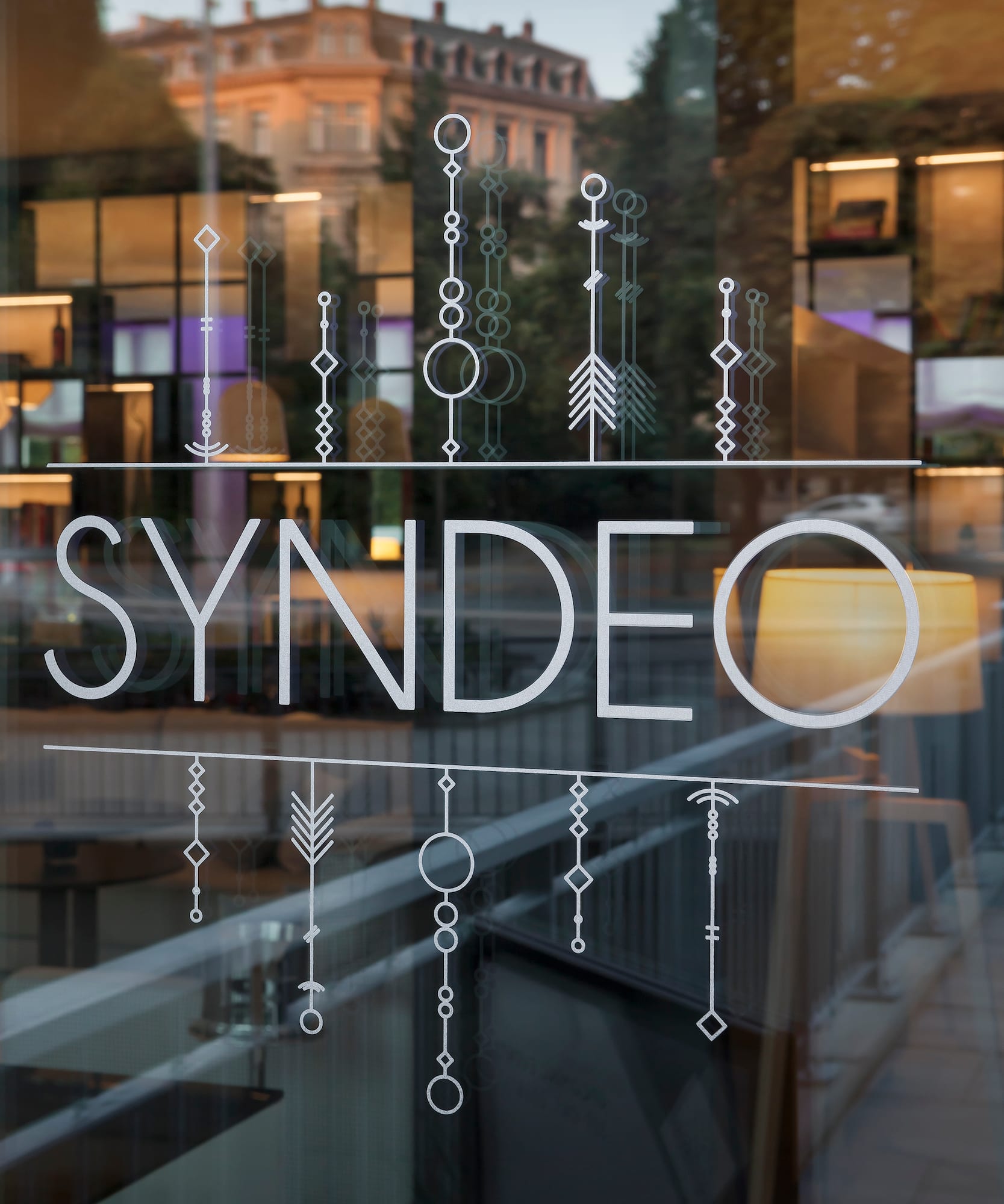 a window with a sign on it