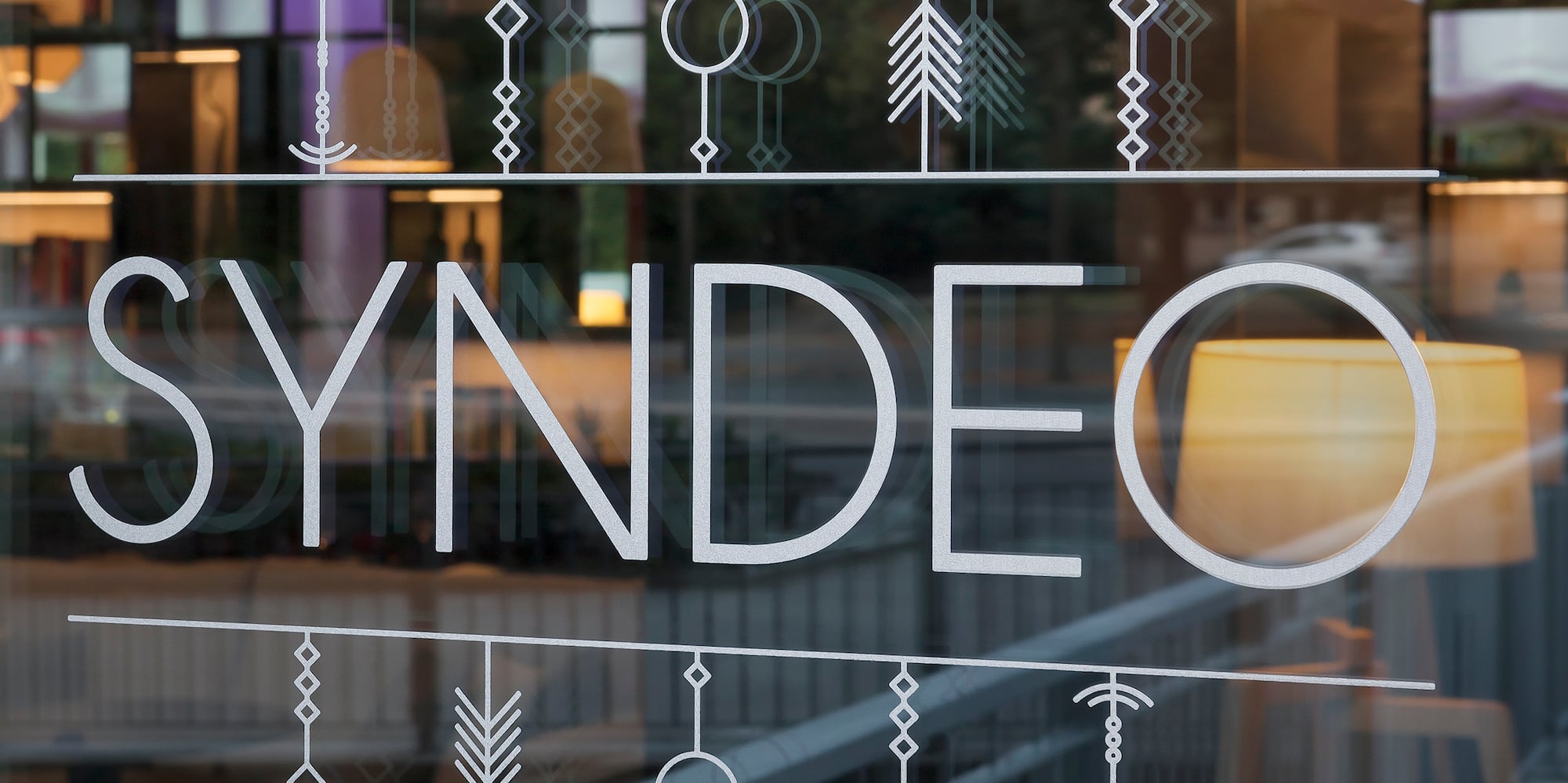 a window with a sign on it