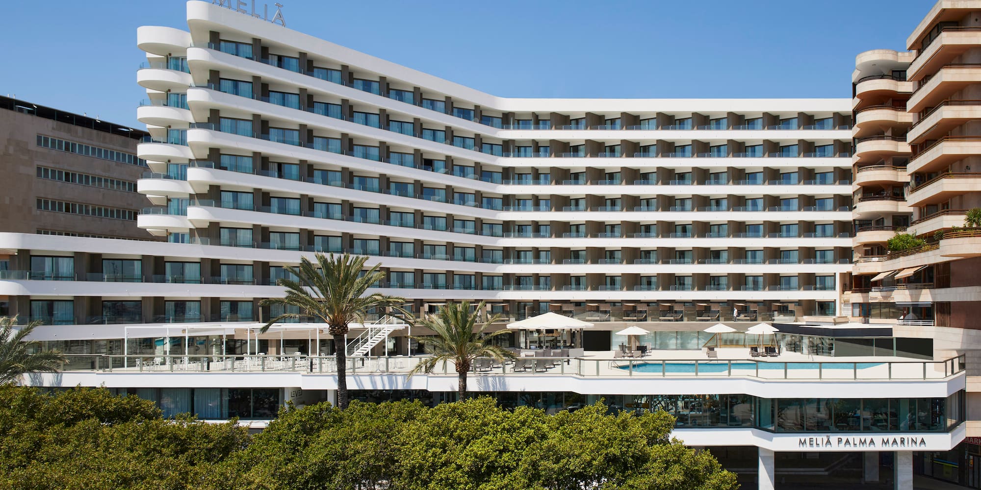a large white building with many windows