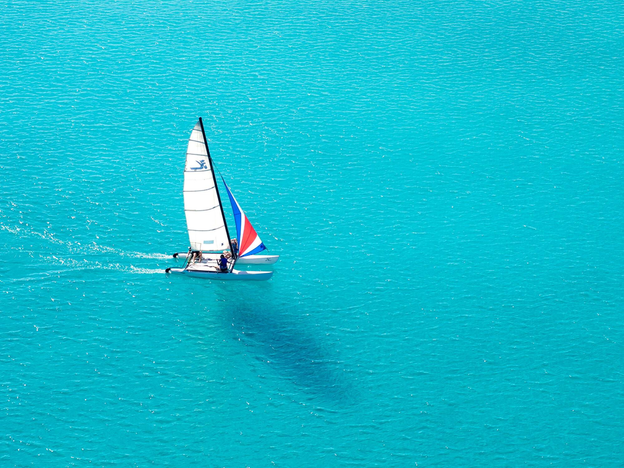 a sailboat on the water