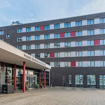 a building with a large building
