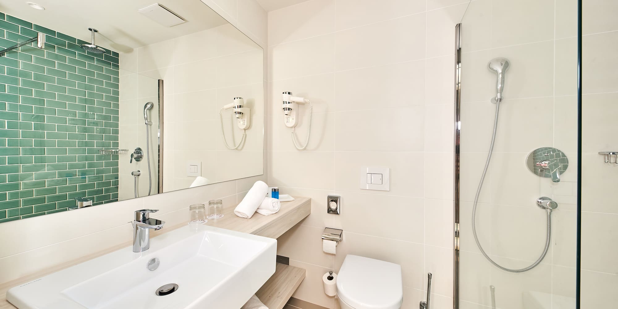 a bathroom with a sink and a shower