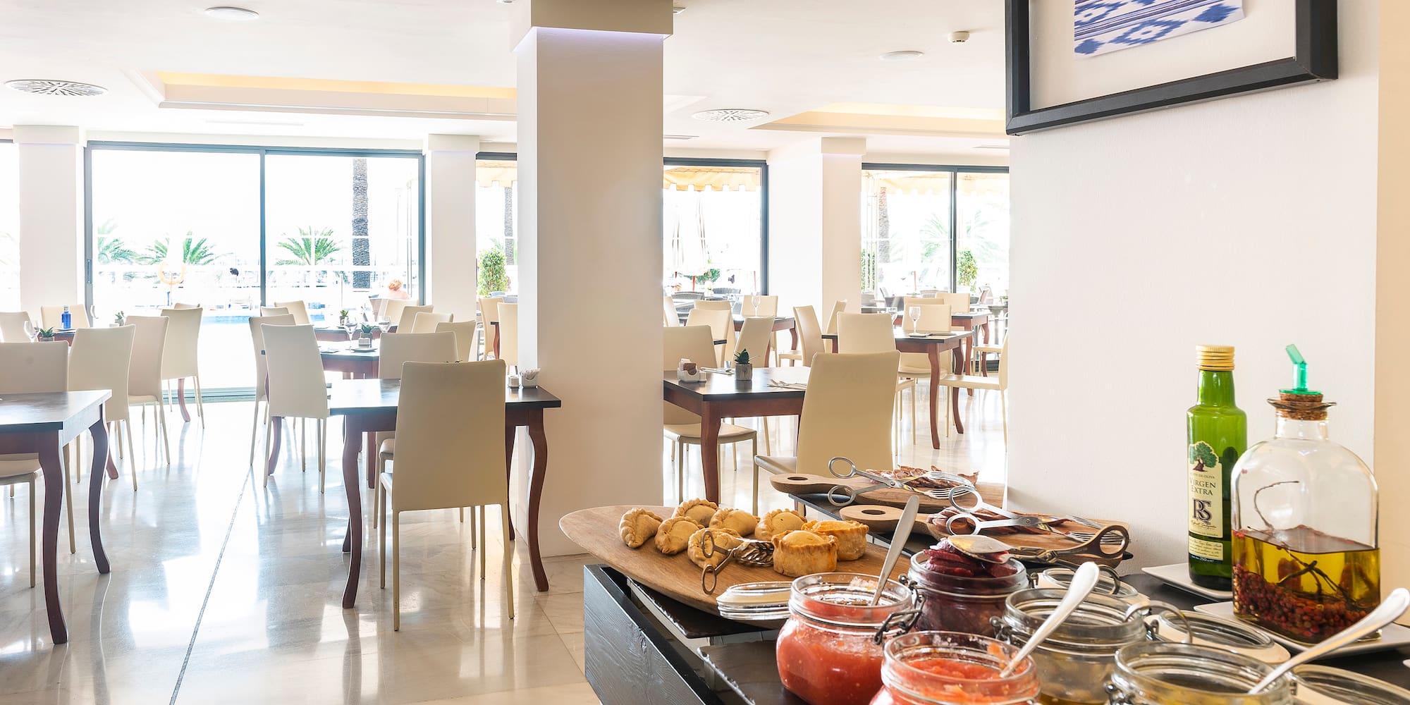 a table with food on it