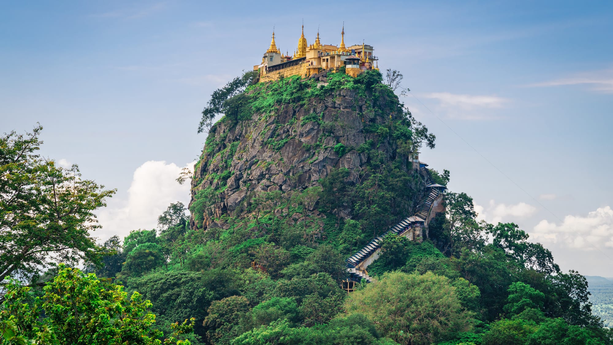 a building on a mountain