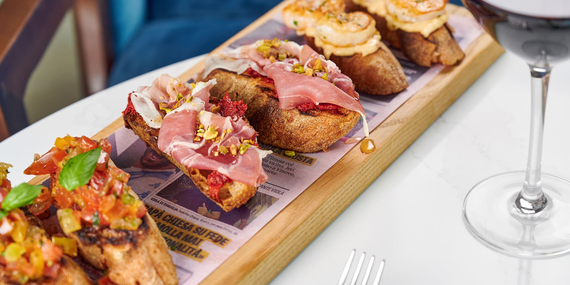 a tray of food on a table