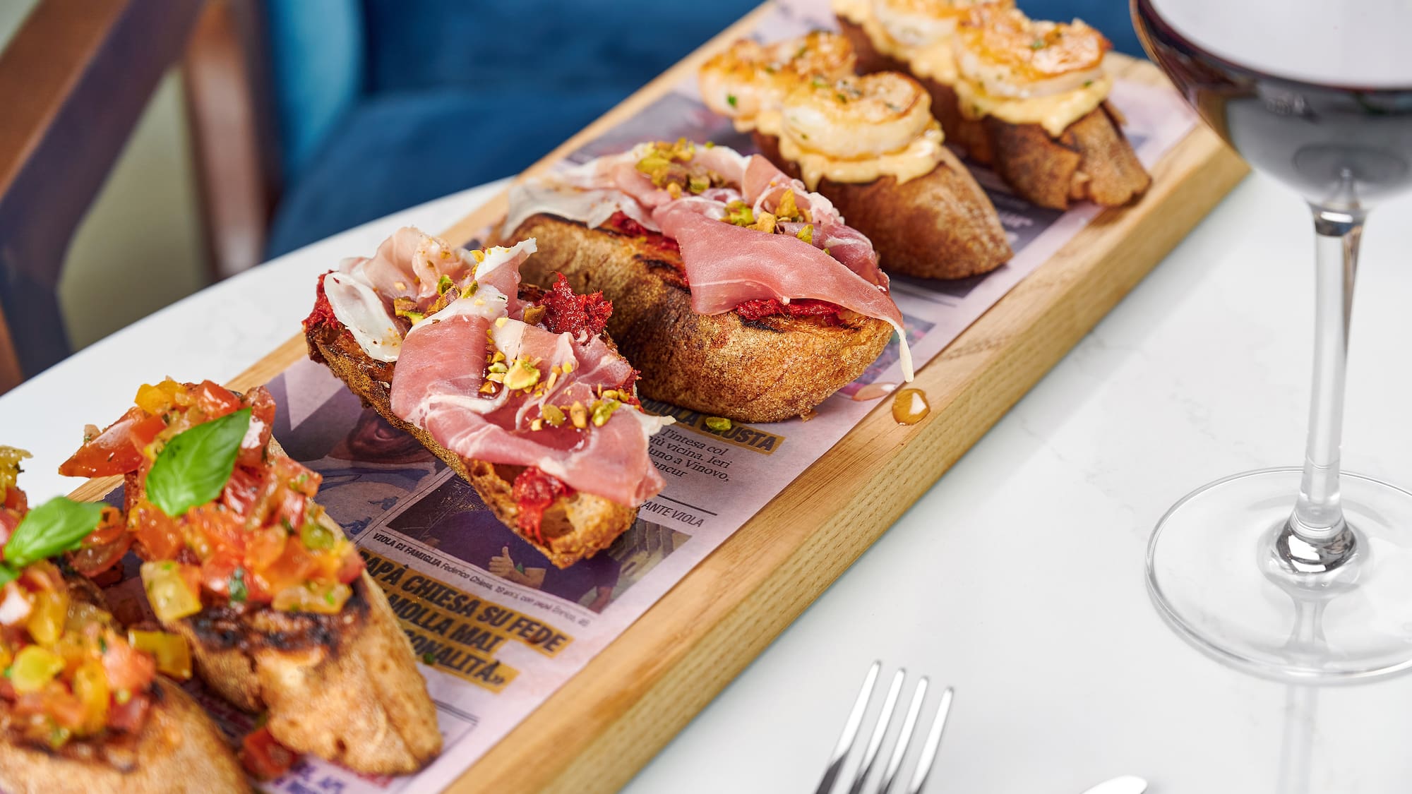 a tray of food on a table