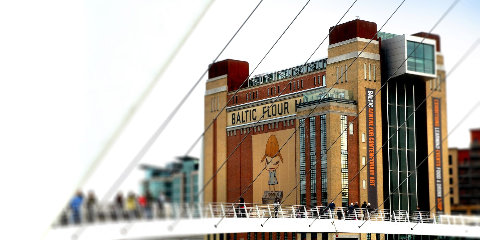 Gateshead Baltic Centre for Contemporary Art and Millennium Bridge.