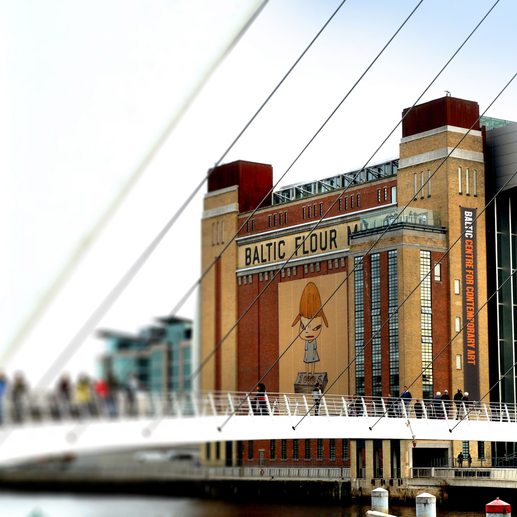 Gateshead Baltic Centre for Contemporary Art and Millennium Bridge.