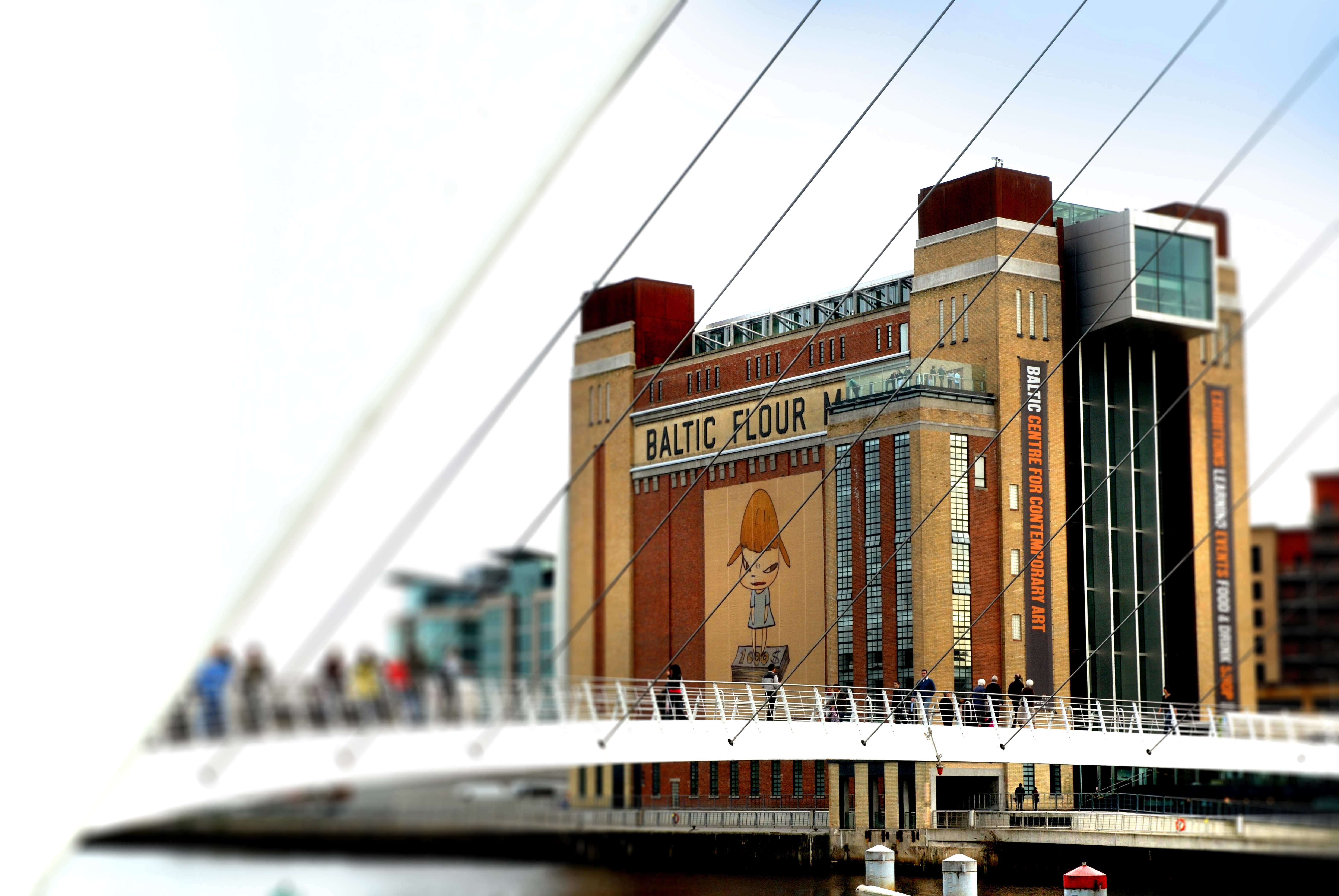 Gateshead Baltic Centre for Contemporary Art and Millennium Bridge.