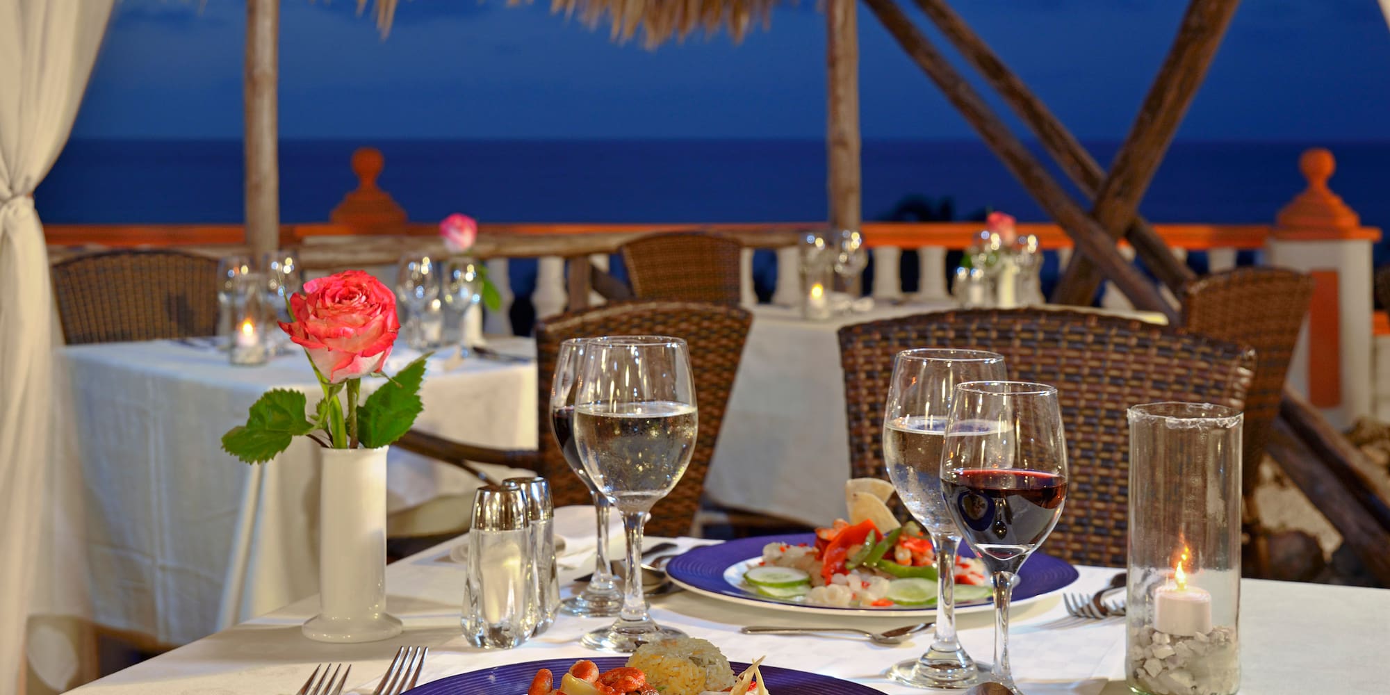 a table set for a dinner party