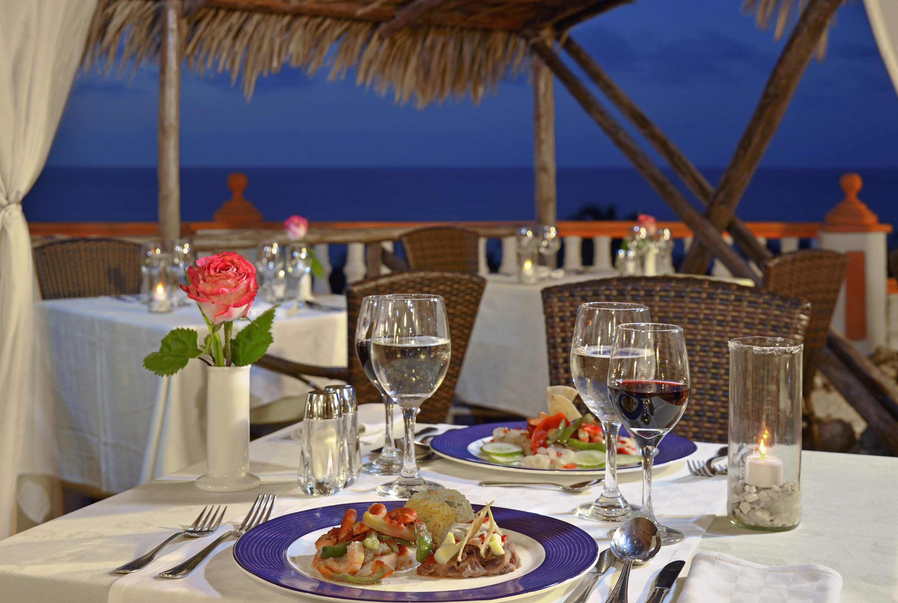 a table set for a dinner party