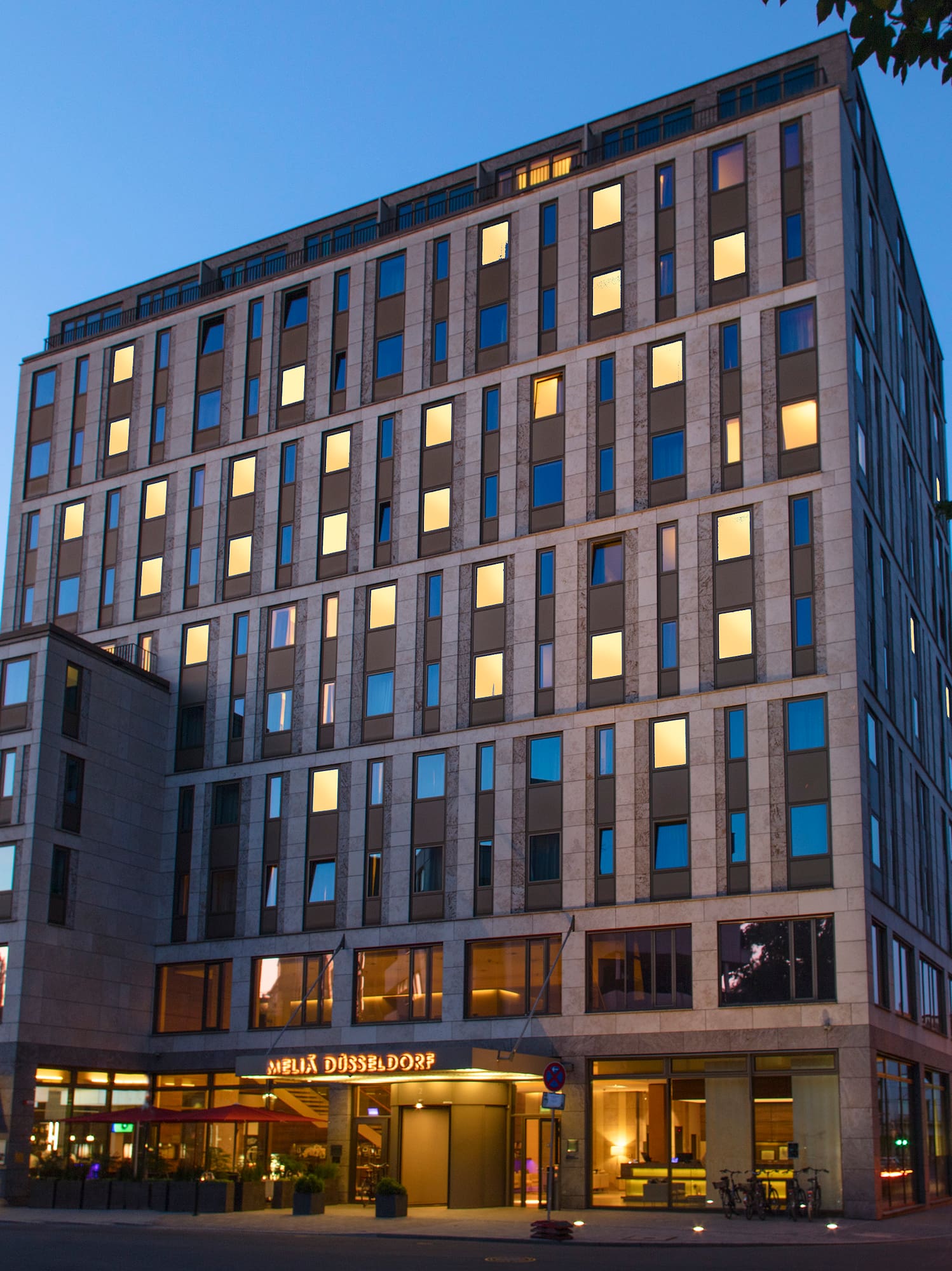 a building with many windows