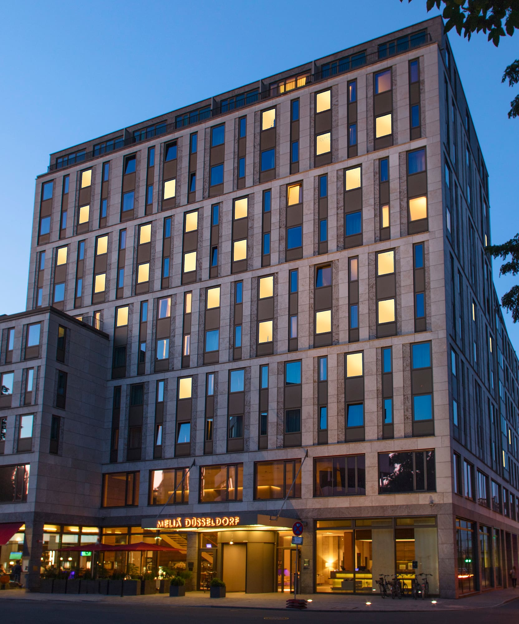 a building with many windows