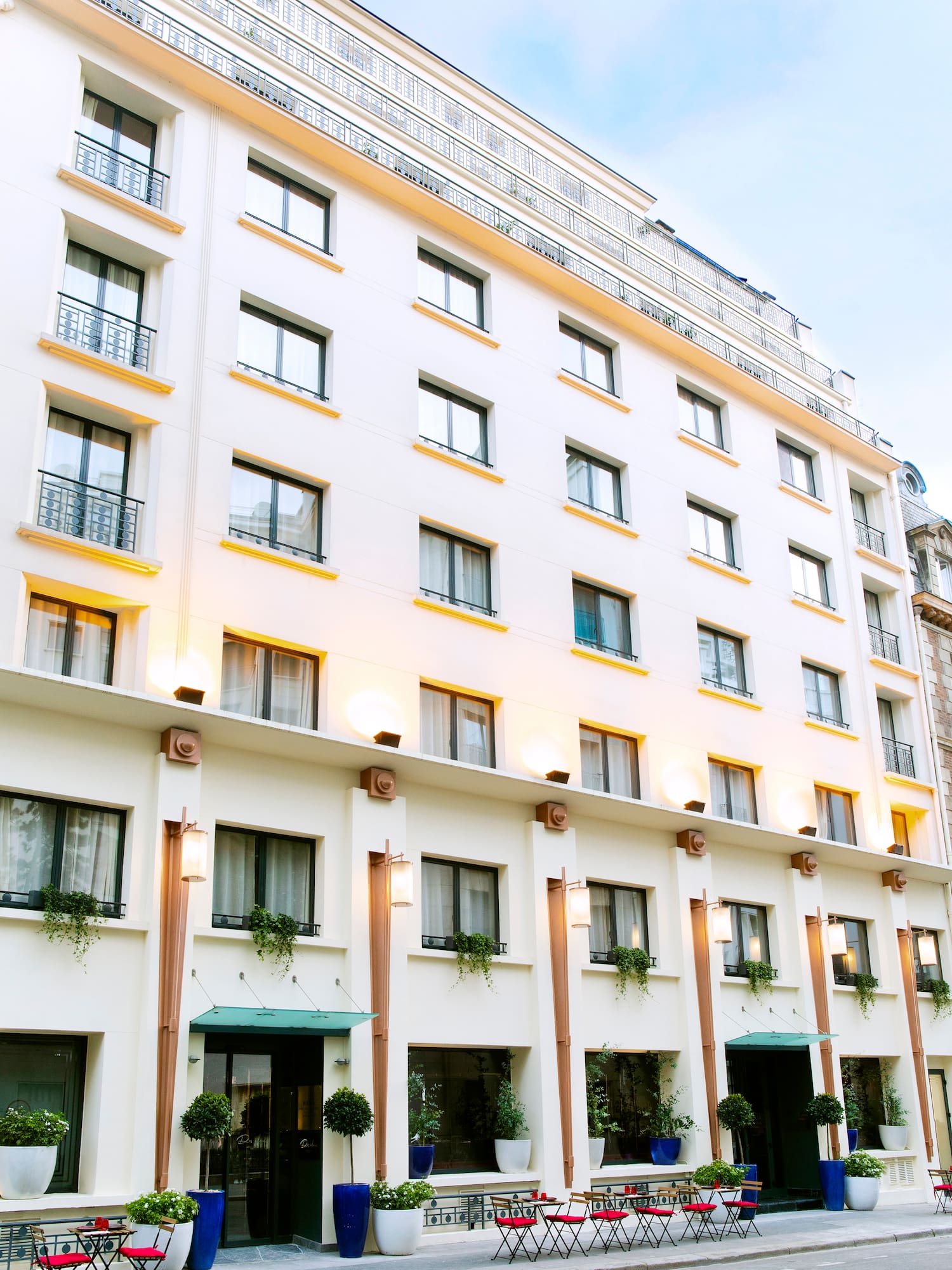 a building with many windows