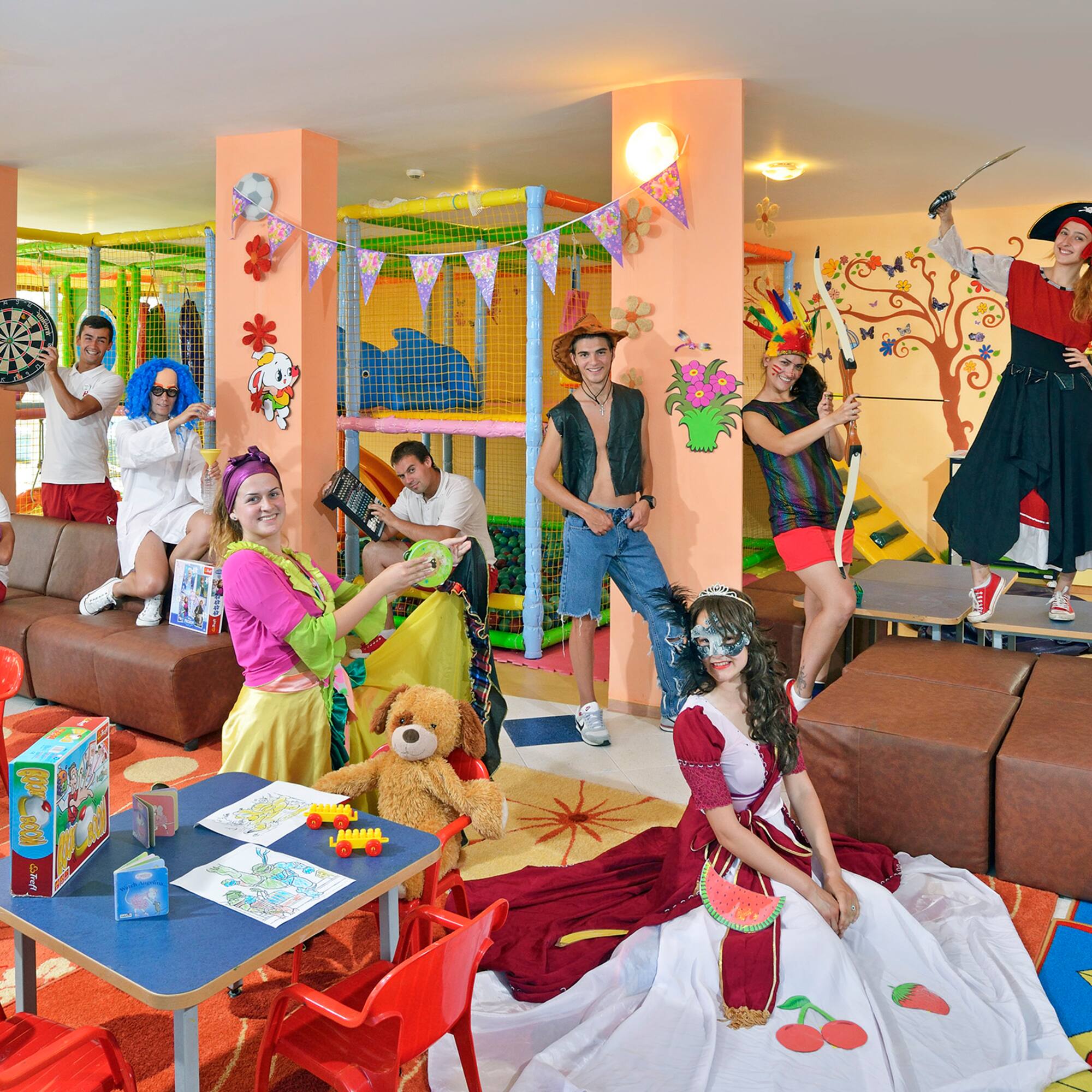 a group of people in clothing