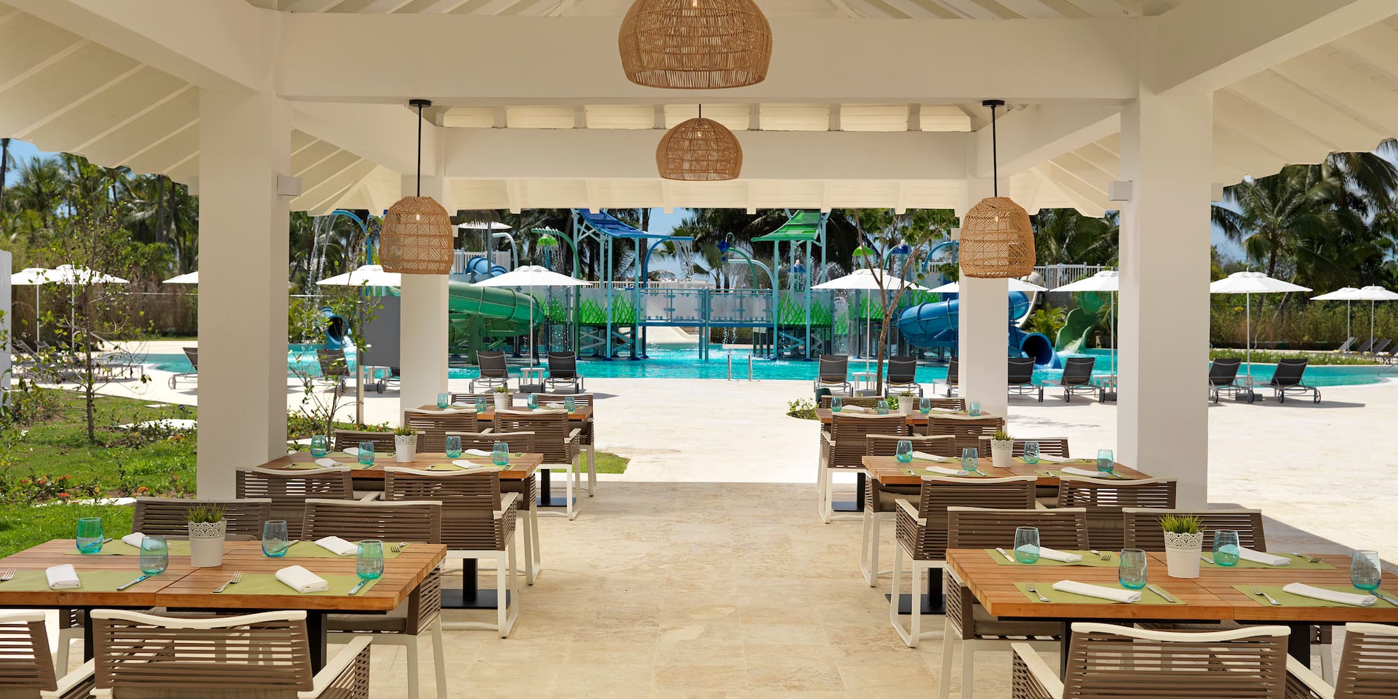 a restaurant with tables and chairs