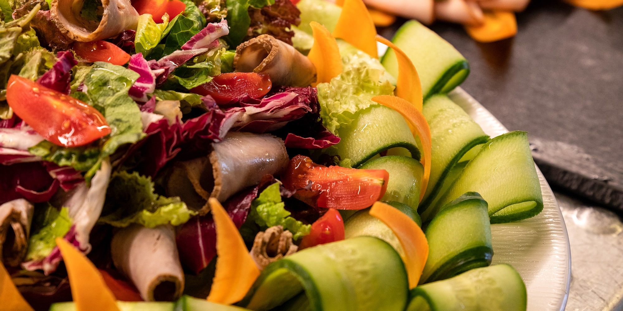 a plate of food on a table
