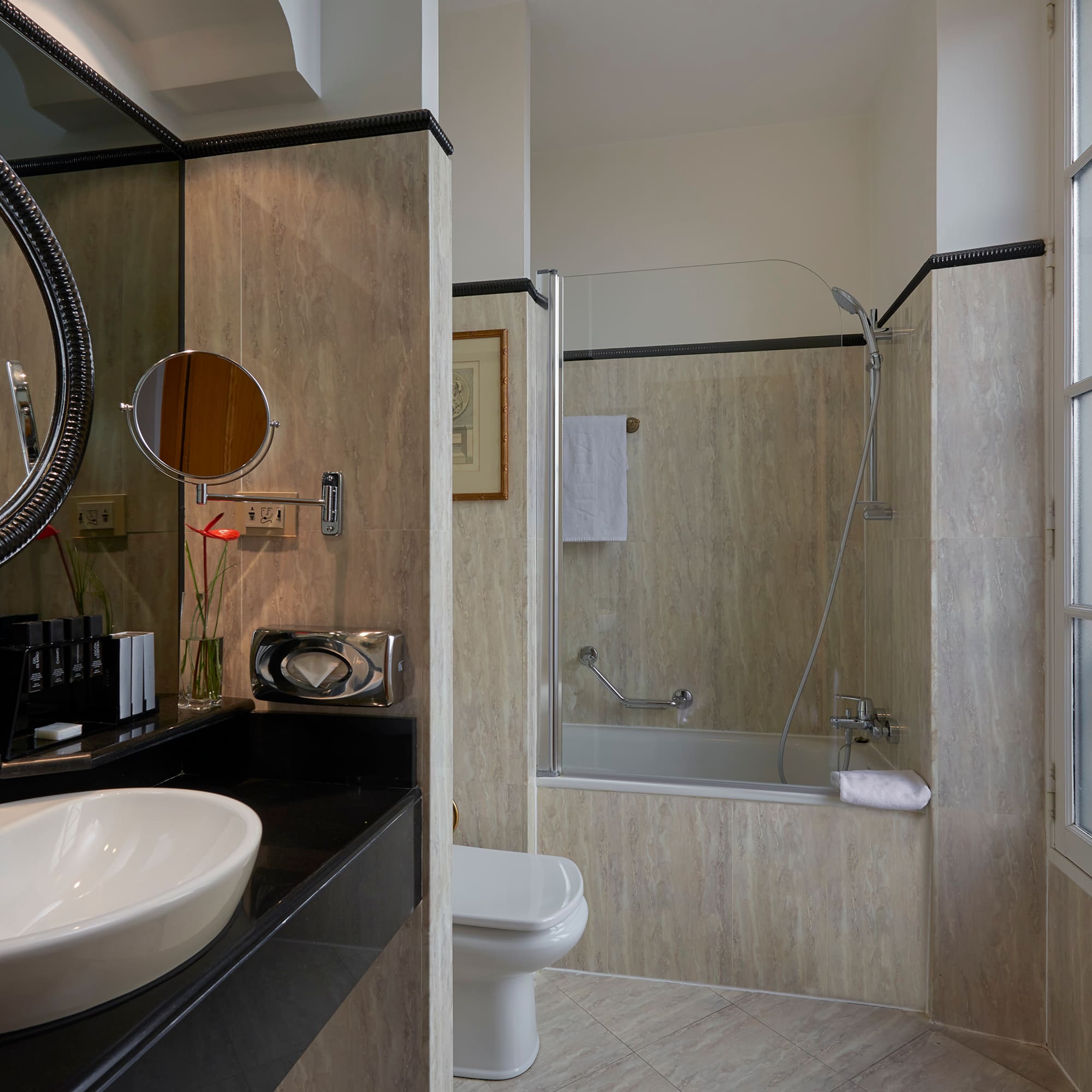 a bathroom with a sink and a tub
