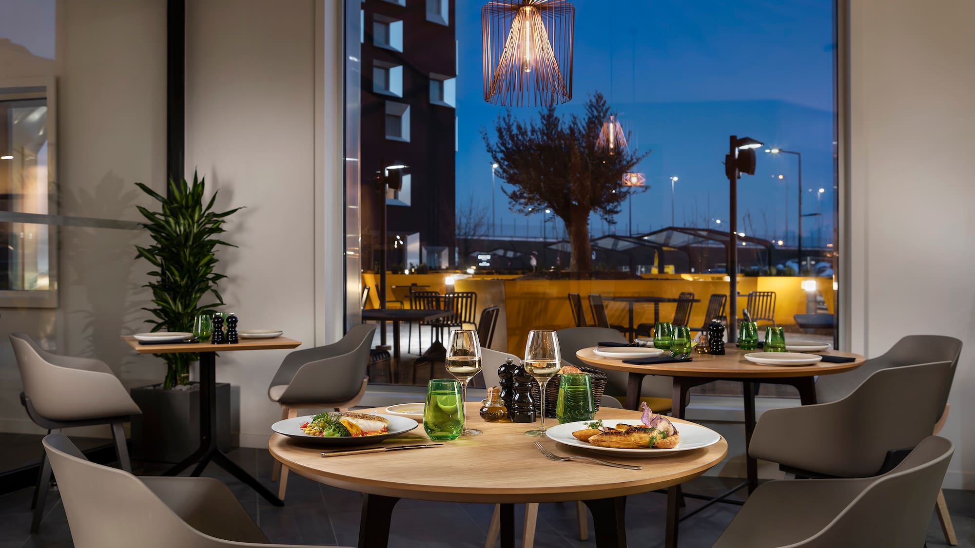 a table with food on it