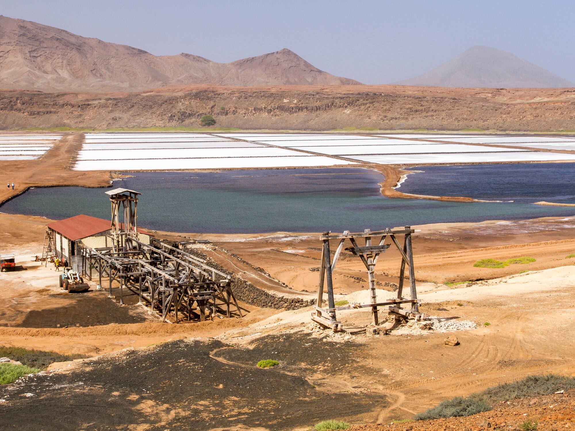 a salt pans in the desert