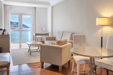 a room with a couch and a table
