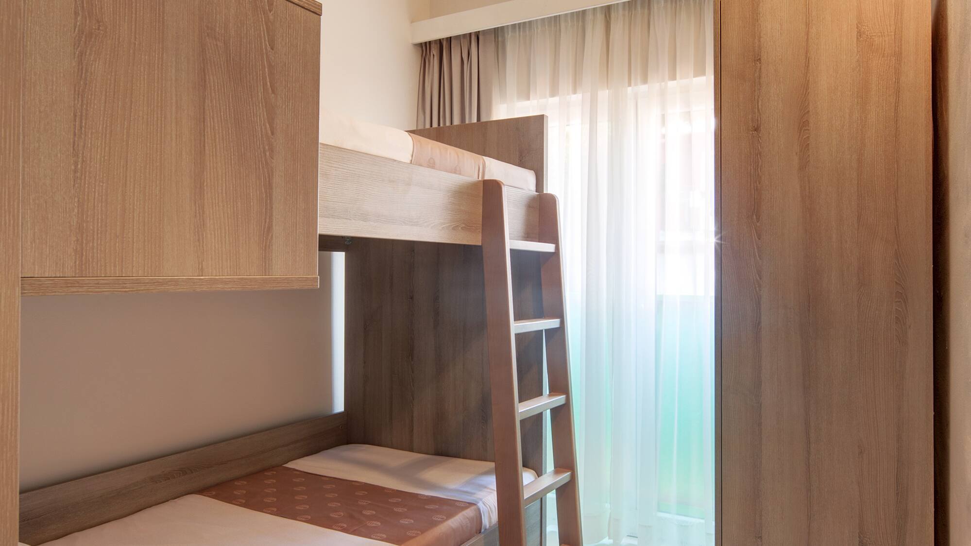 a bunk bed in a room