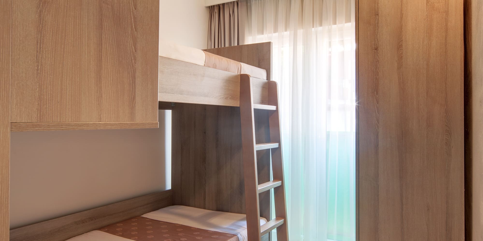 a bunk bed in a room