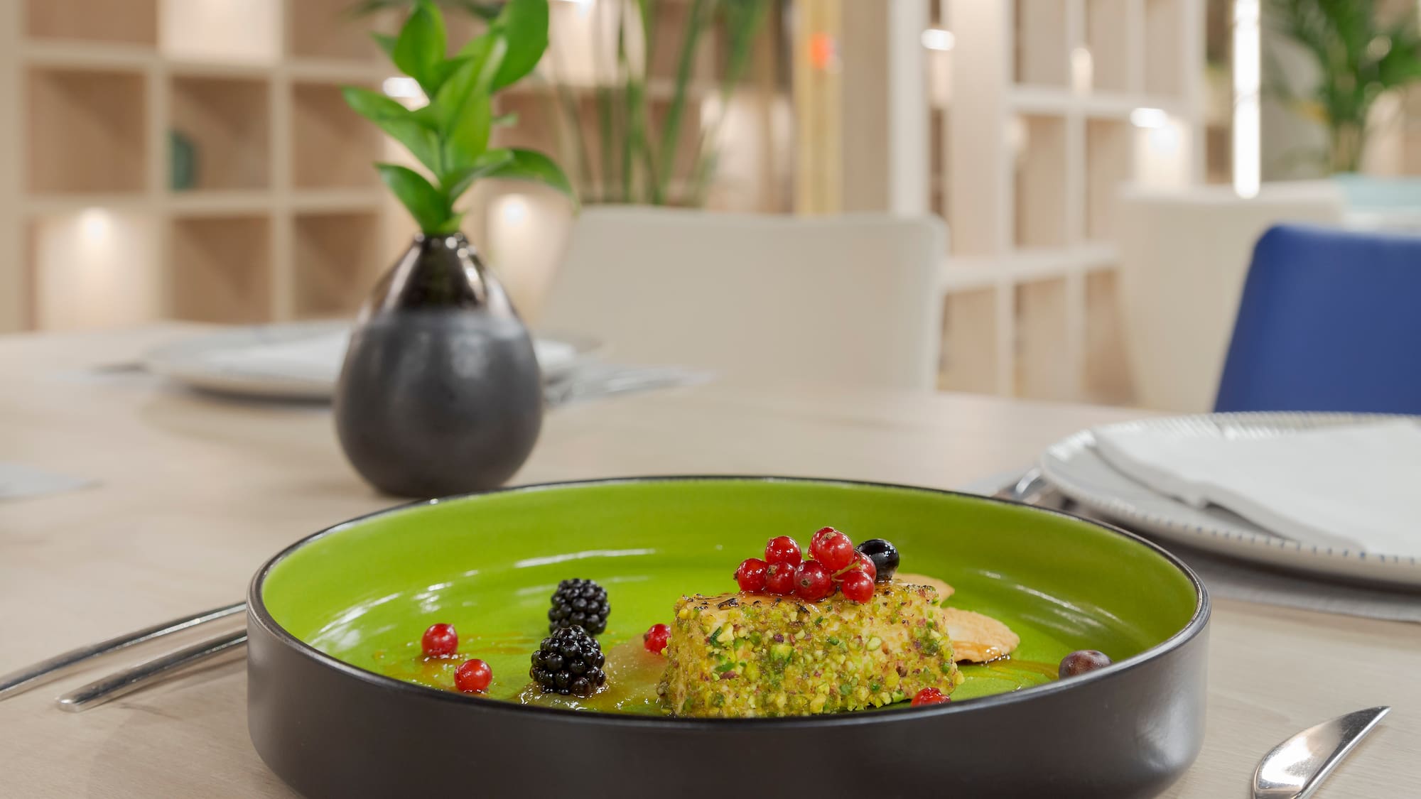 a plate of food on a table