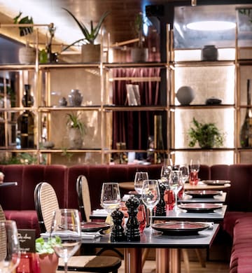 a table set for a dinner party