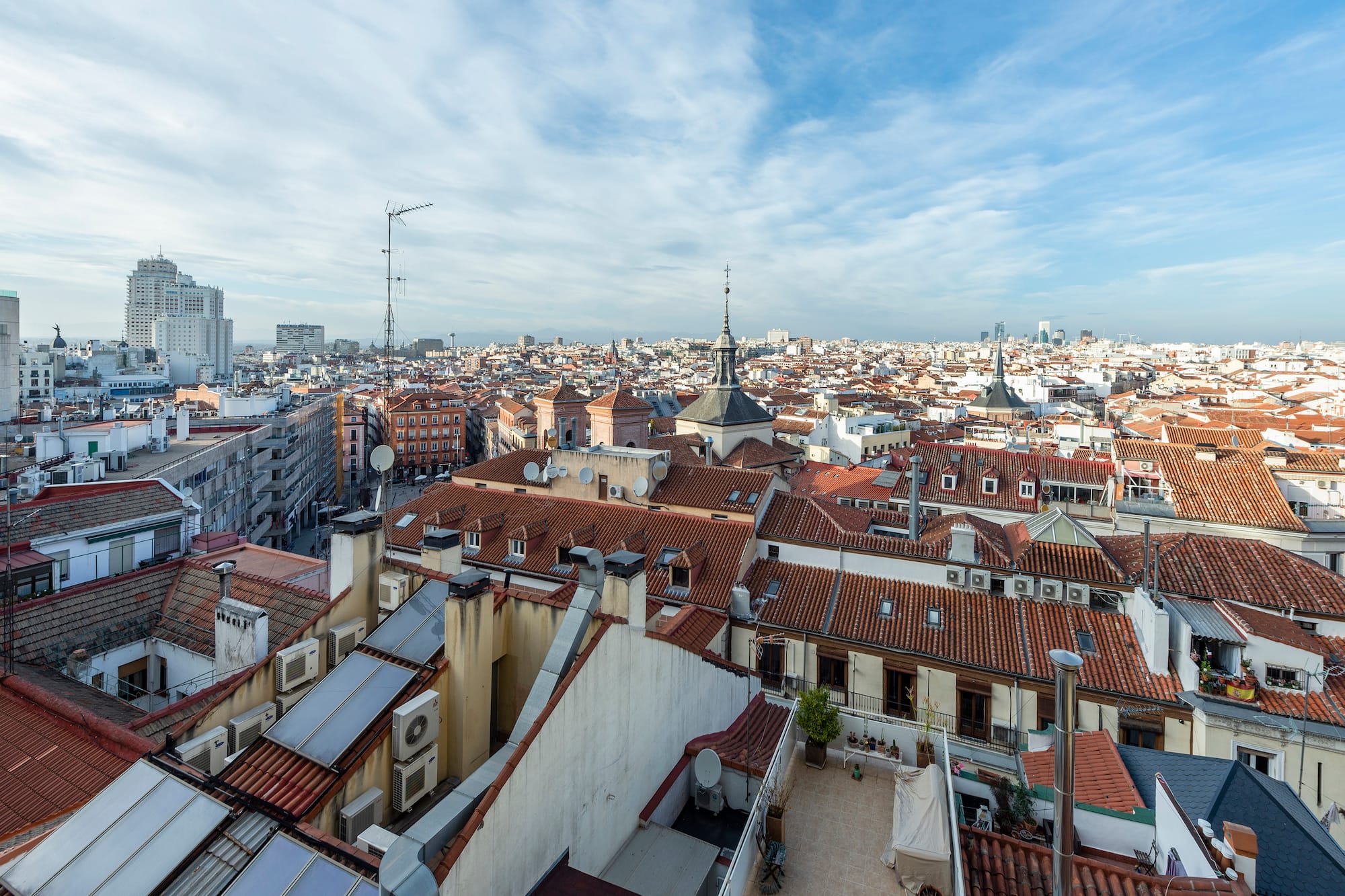 a city with many rooftops