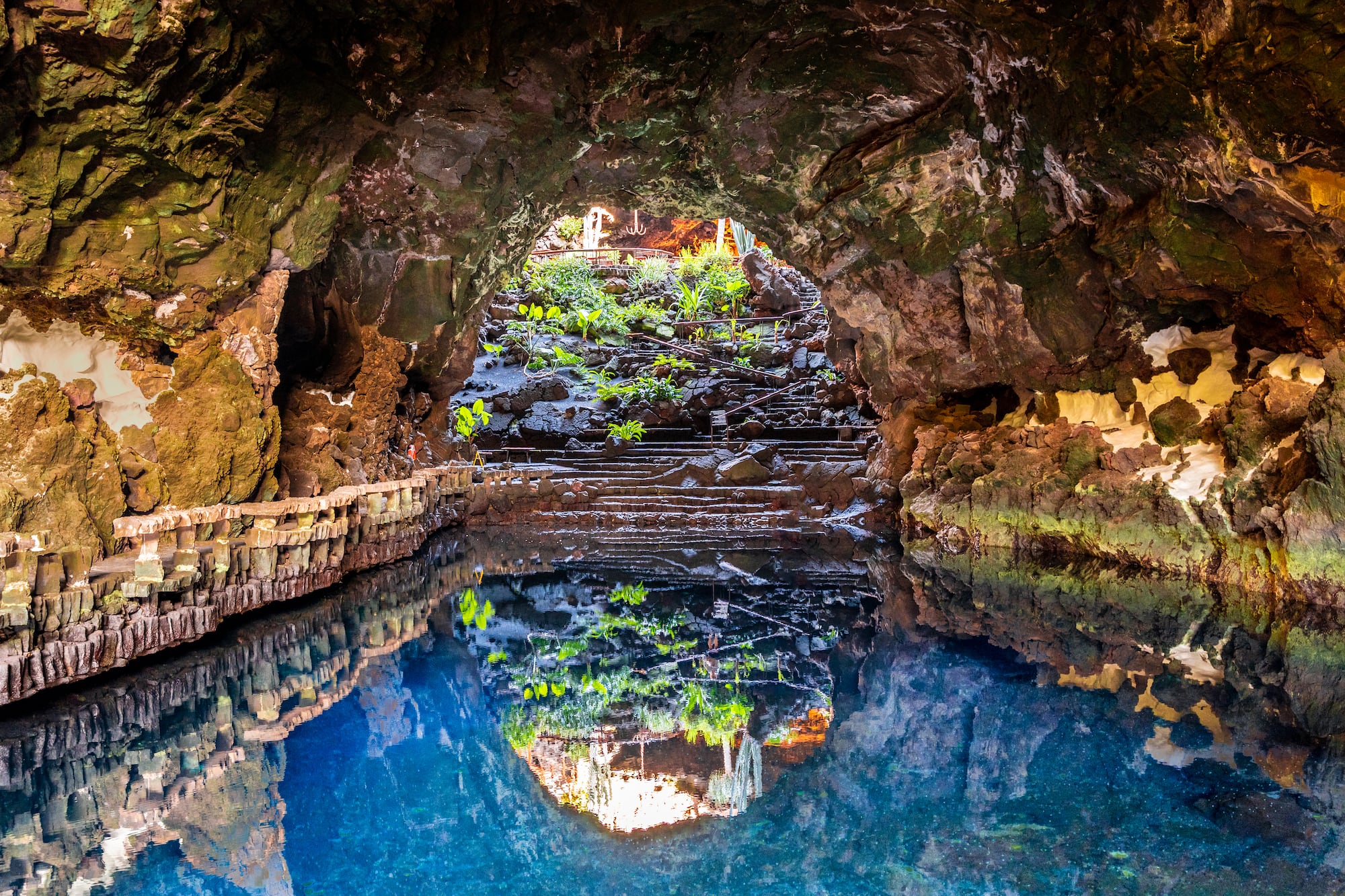 a water in a cave