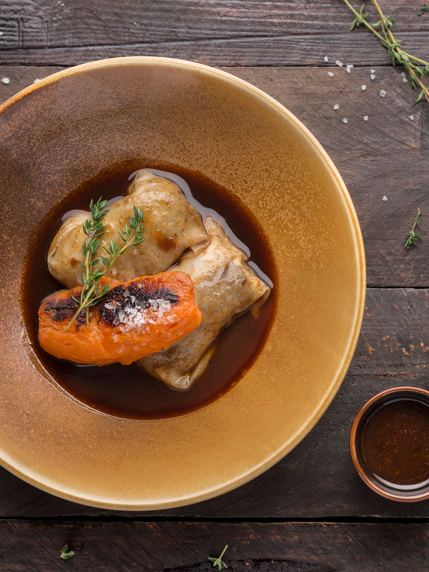 a plate of food on a table