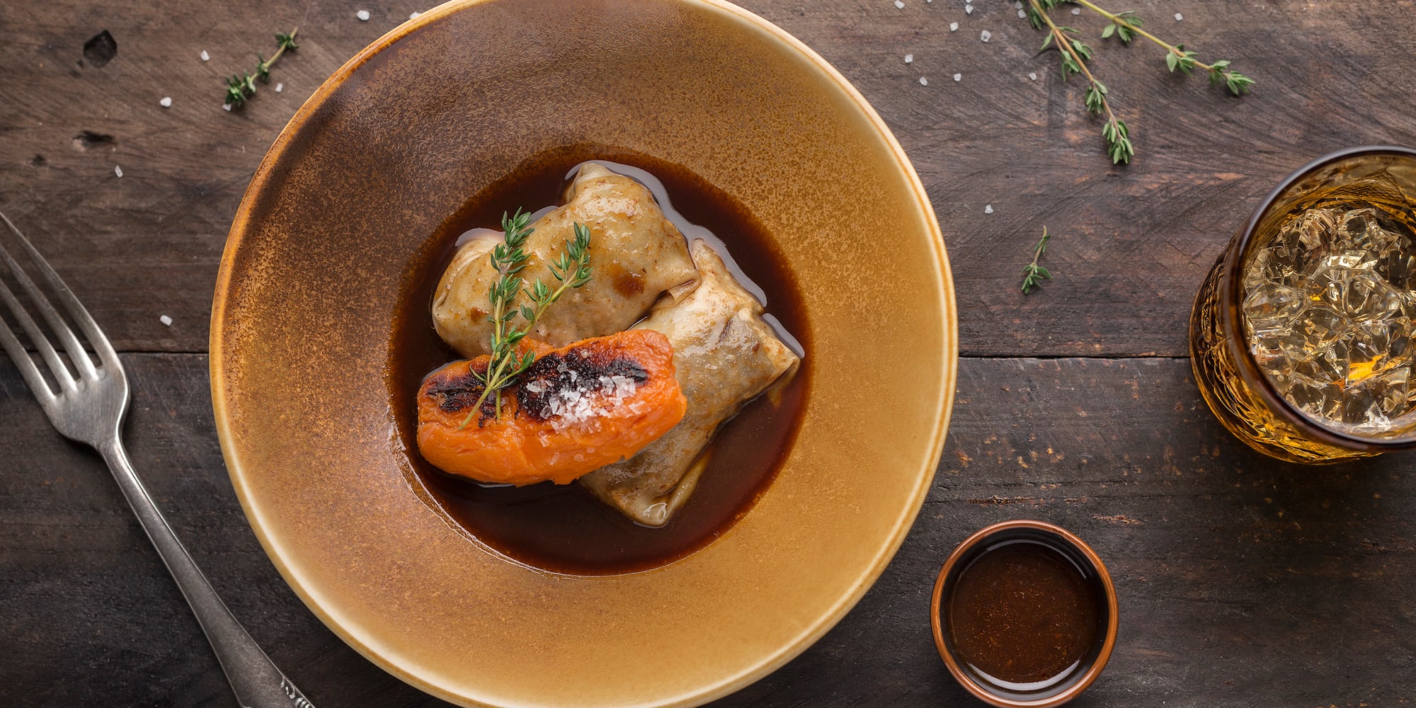 a plate of food on a table