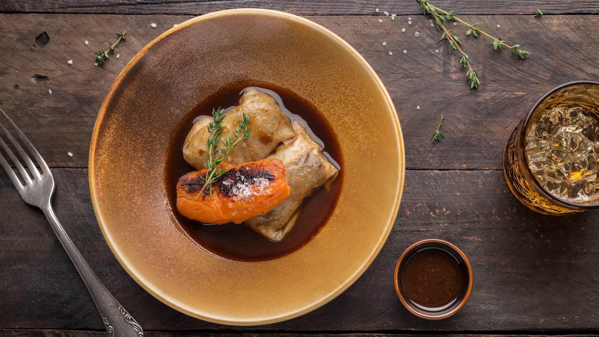 a plate of food on a table