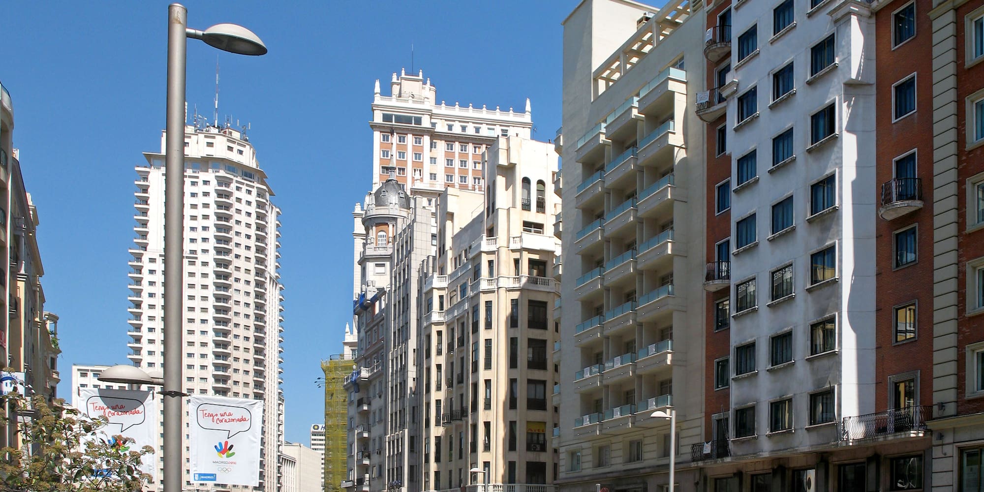 a city street with many buildings