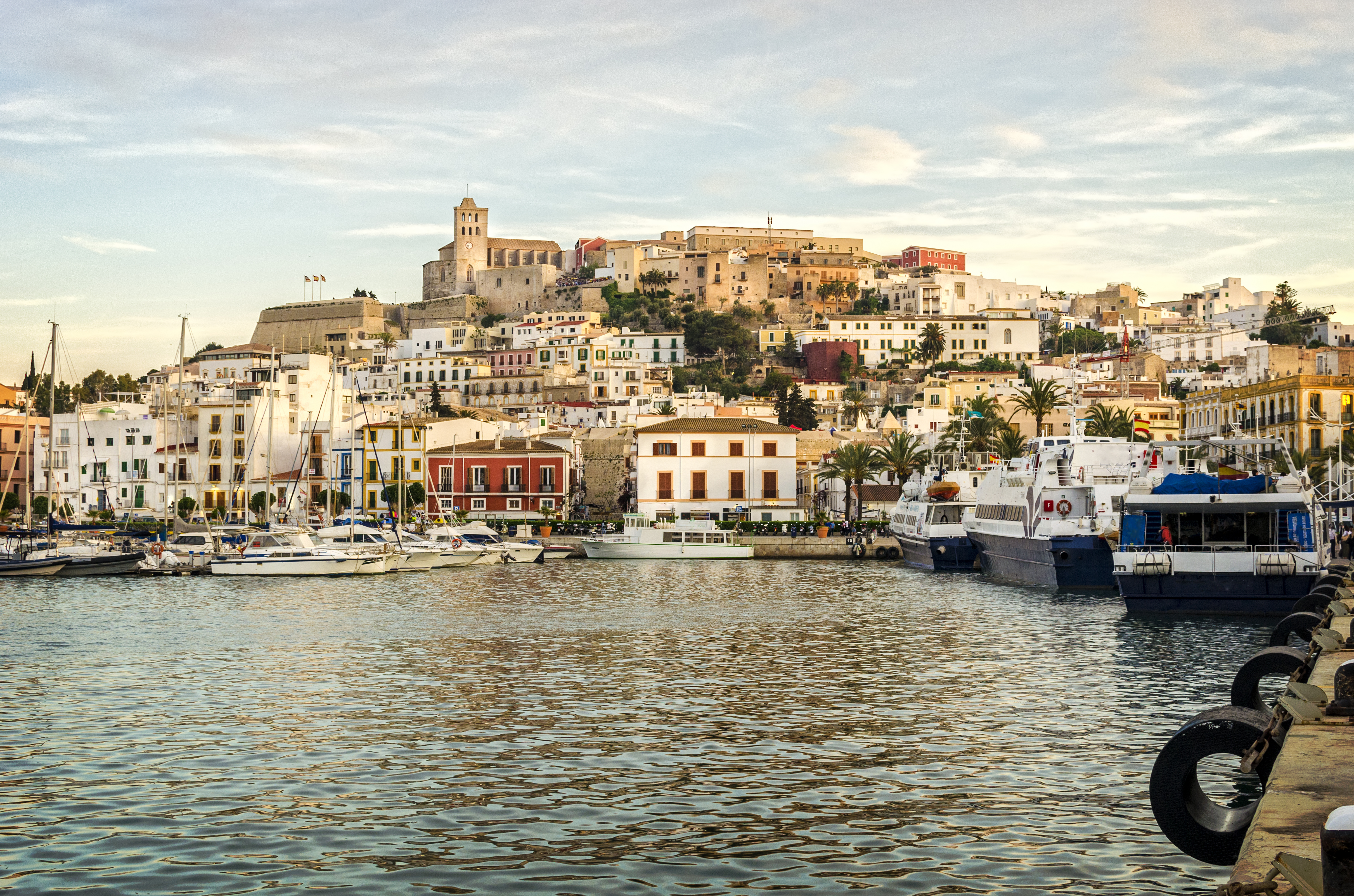 a city with boats on the water