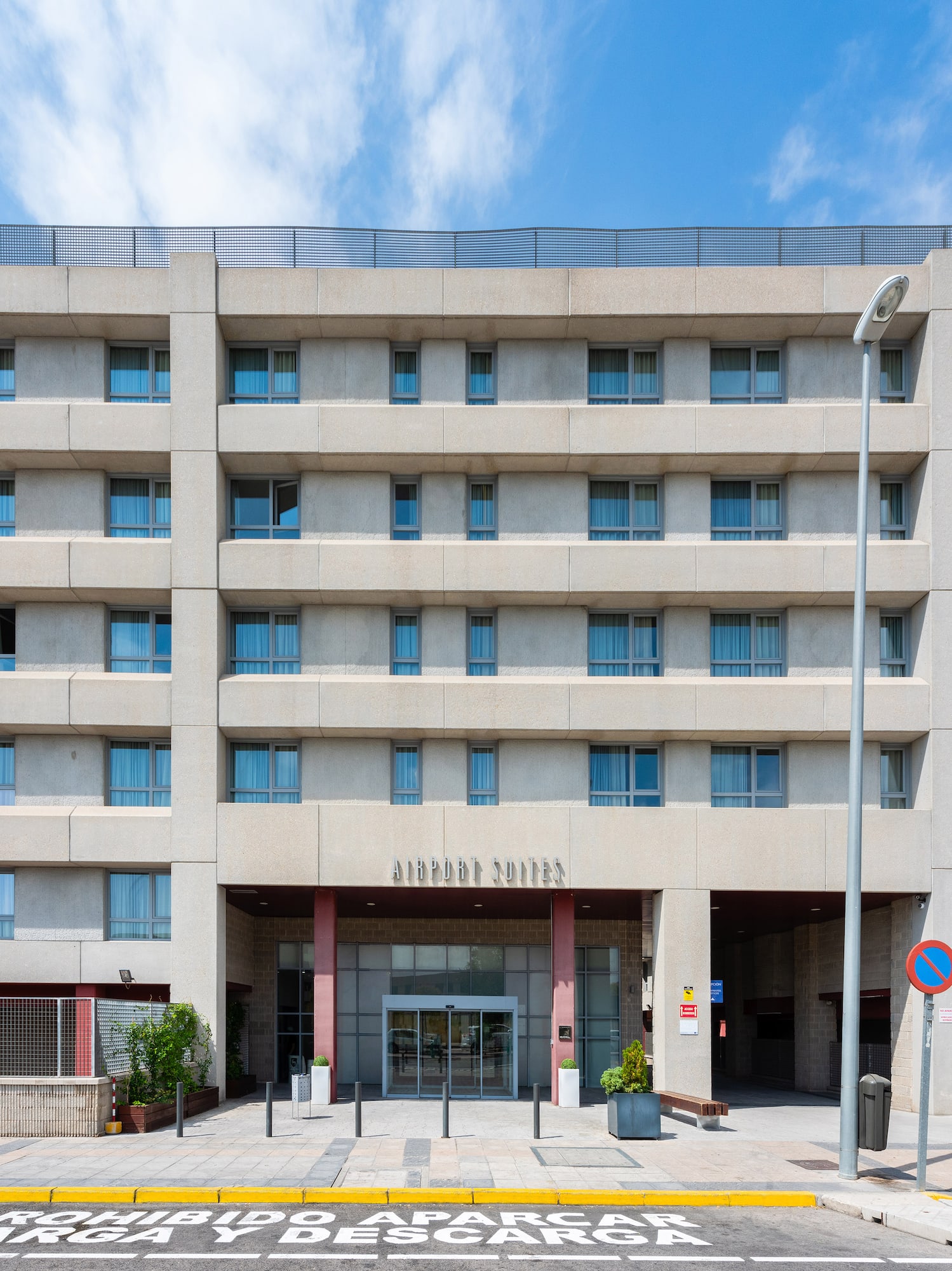 a building with many windows