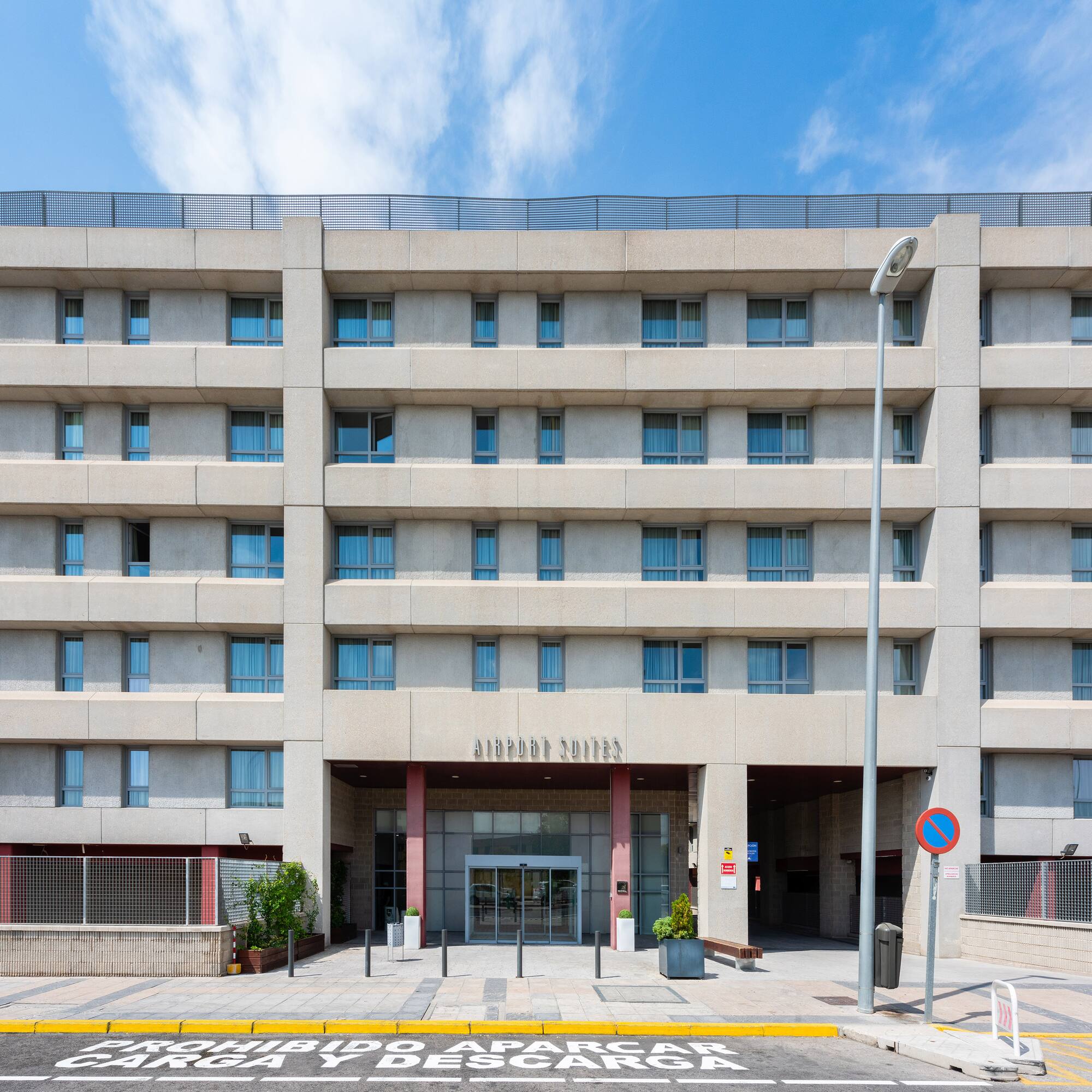 a building with many windows