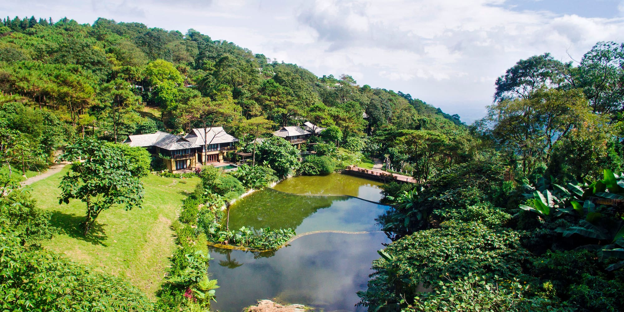 a house surrounded by trees