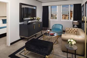 a room with a television and a couch
