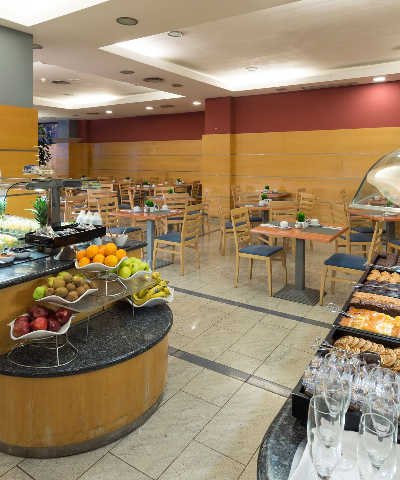 a food and drinks in a restaurant