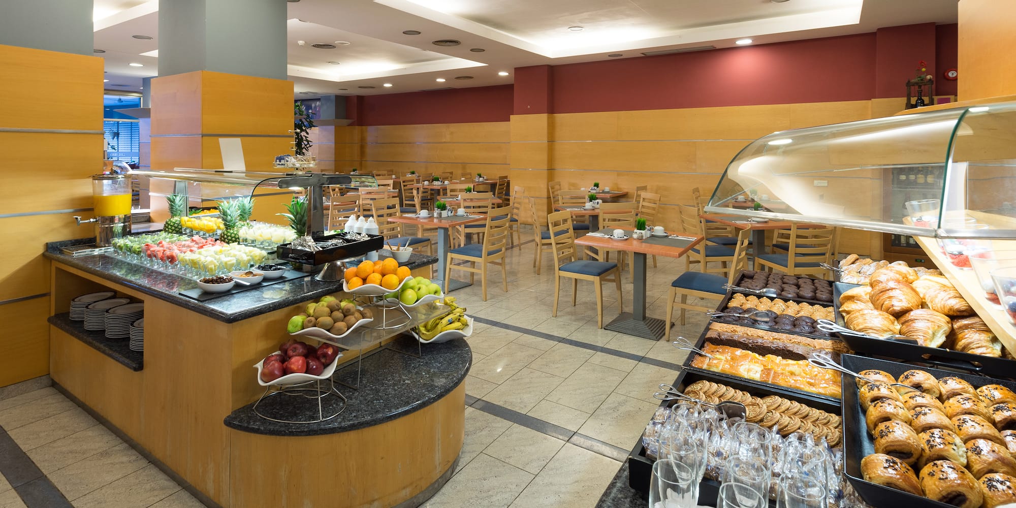 a food and drinks in a restaurant