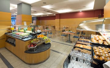 a food and drinks in a restaurant