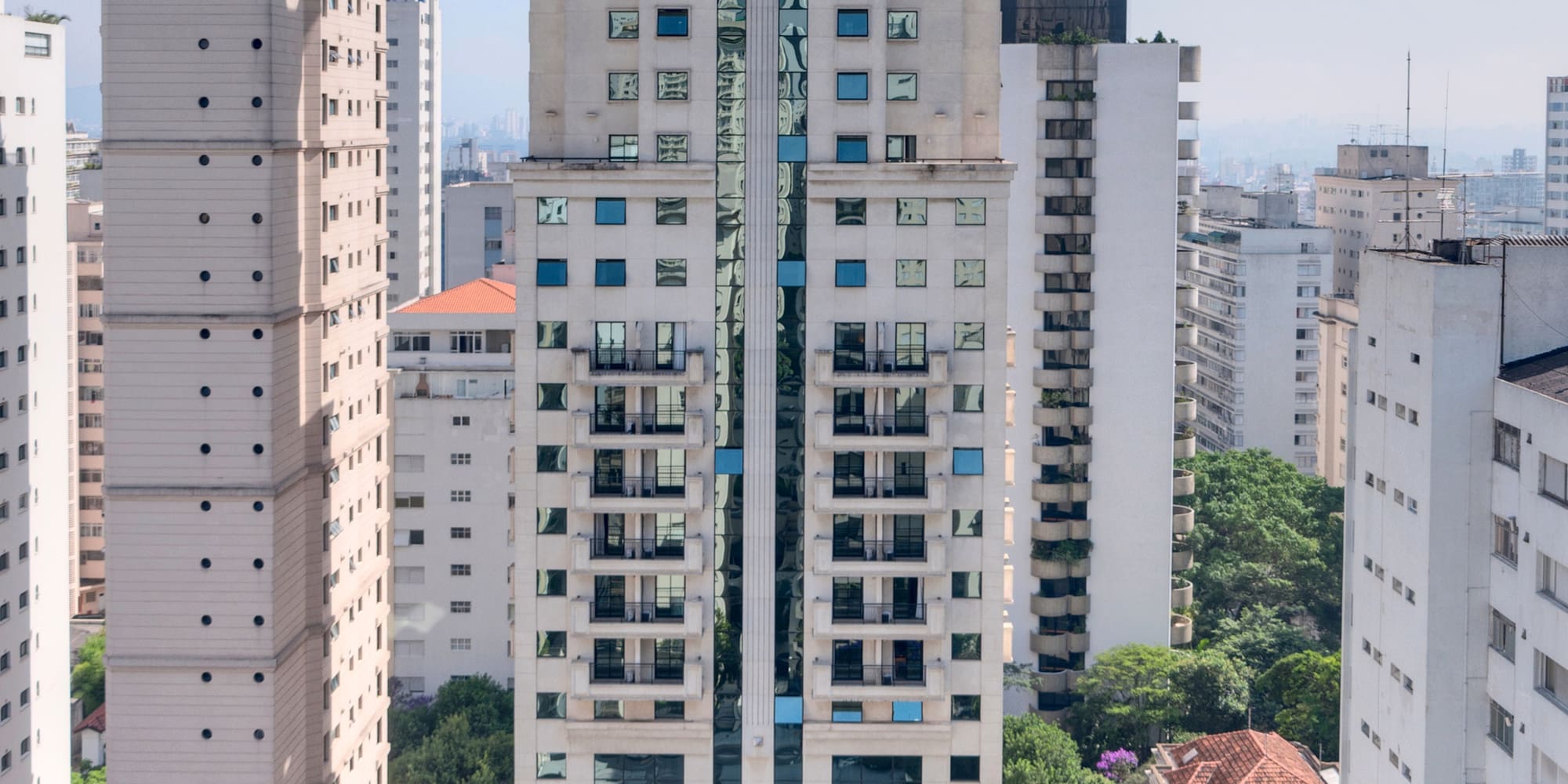 a tall building with many windows
