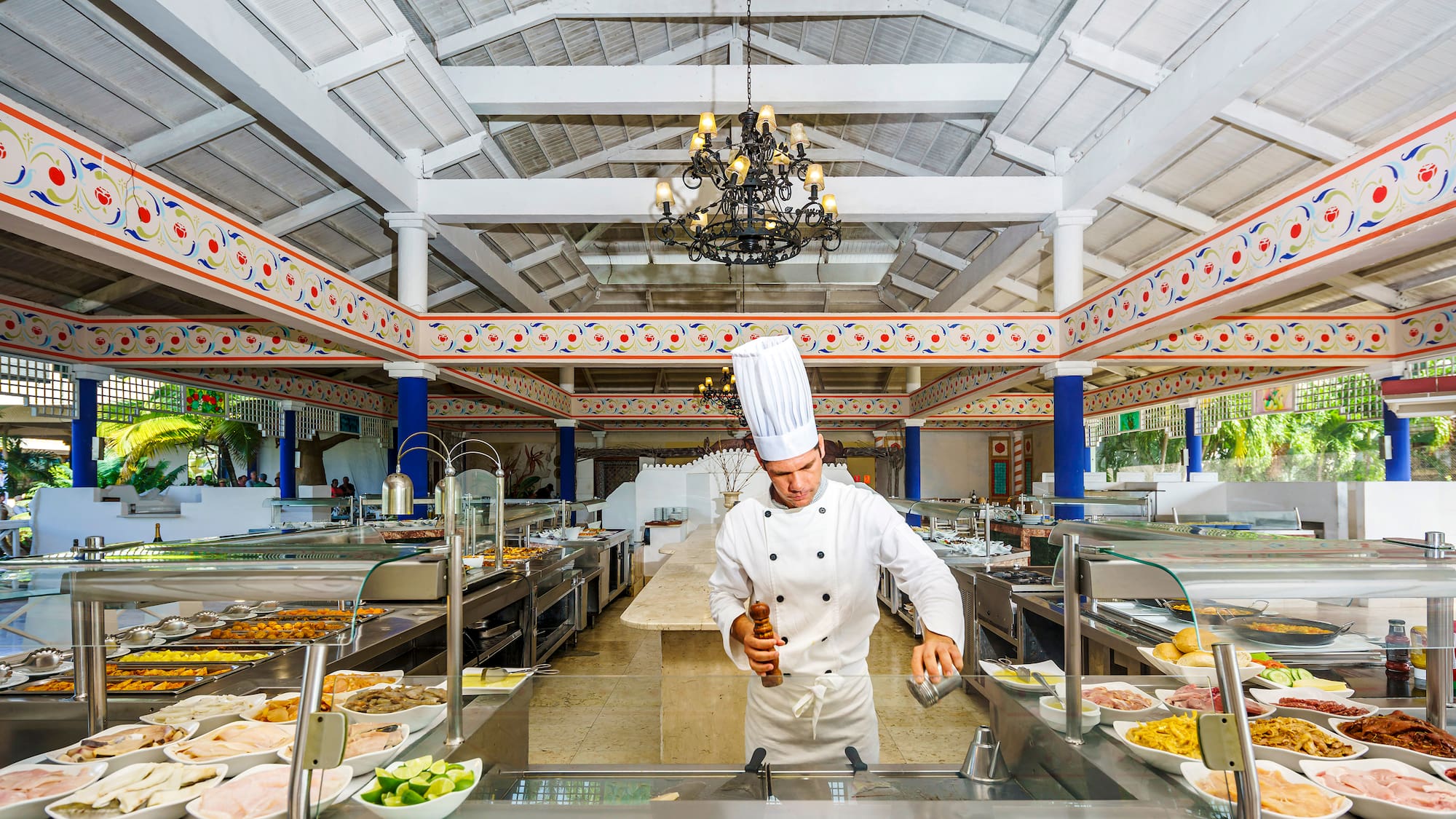 a chef cooking in a restaurant