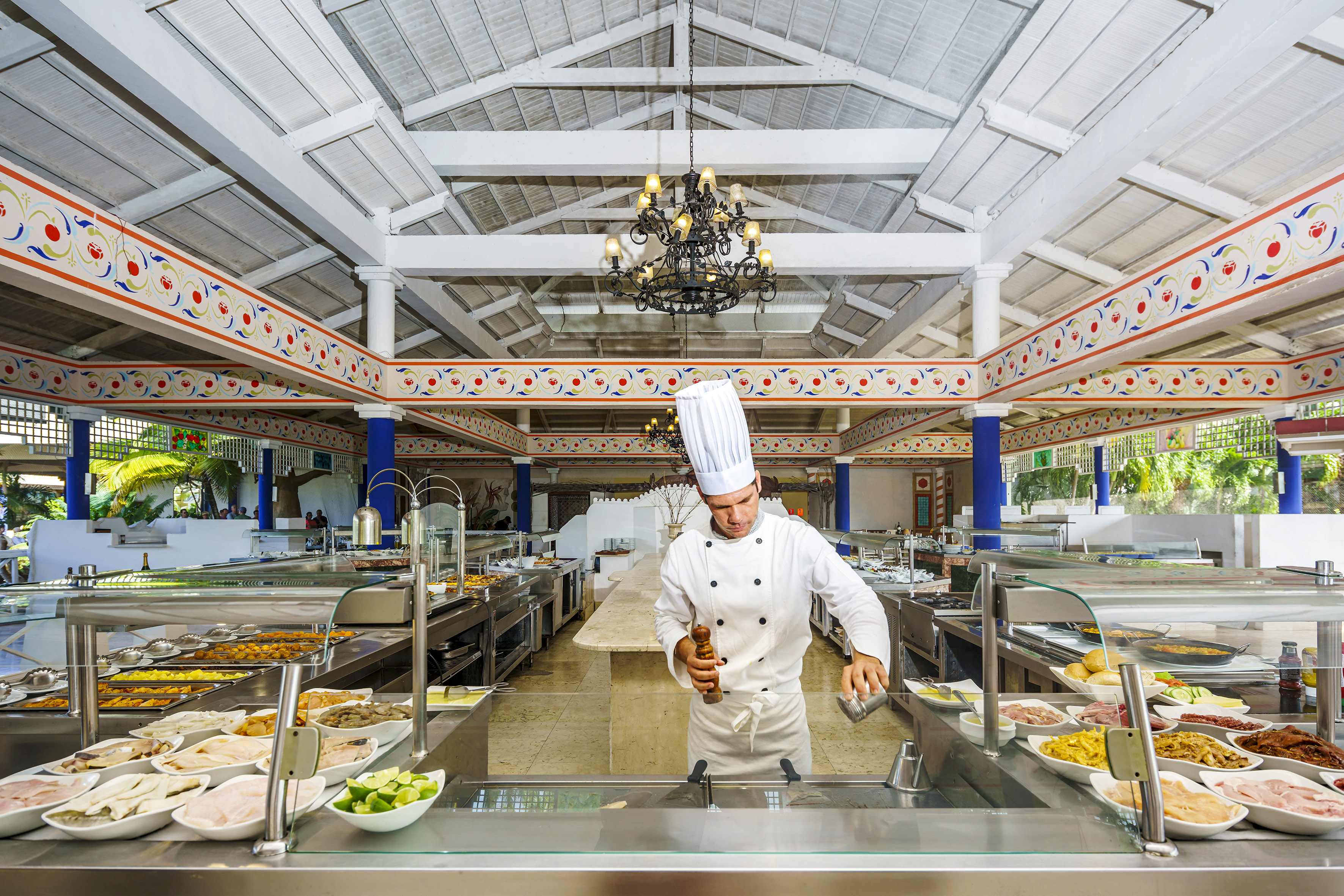 a chef cooking in a restaurant