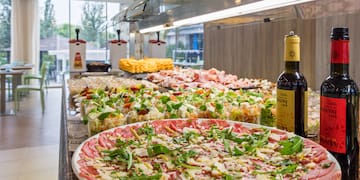 a table full of food