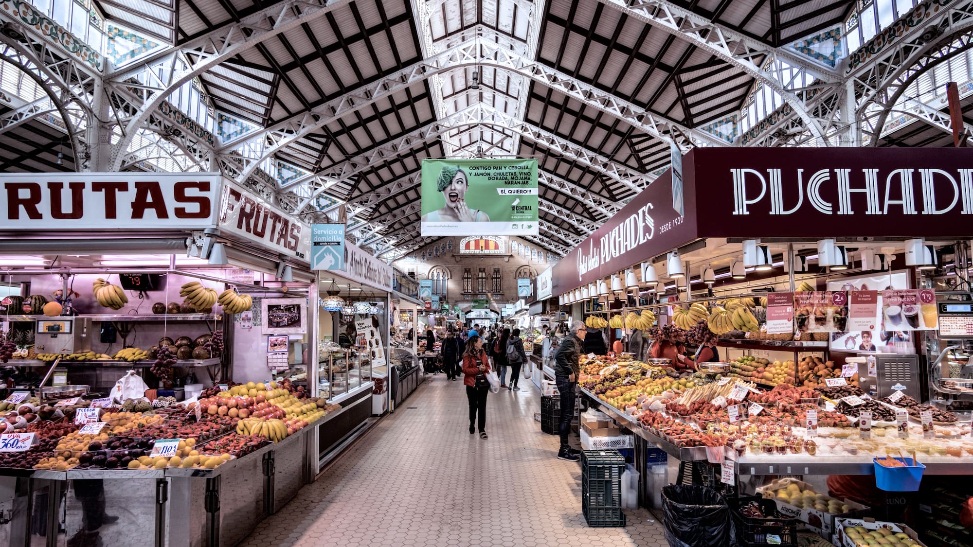 a market with many fruits and vegetables